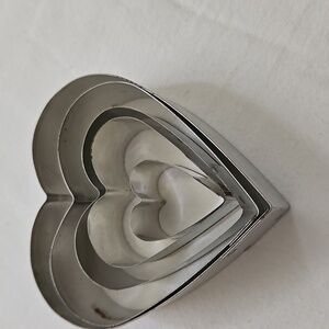 Set Of 5 Heart Cookie Cutters